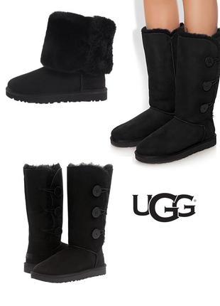 Уггі ugg bailey button triplet ii оригінал замша+овчина1 фото