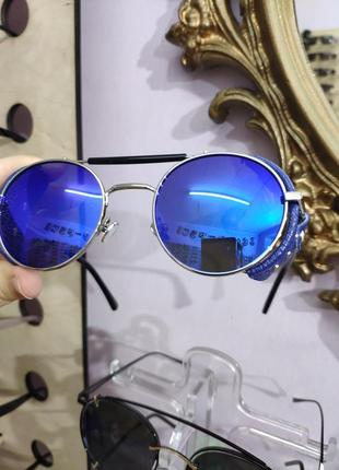 Фирменные солнцезащитные круглые очки havvs polarized с боковой шорой унисекс4 фото