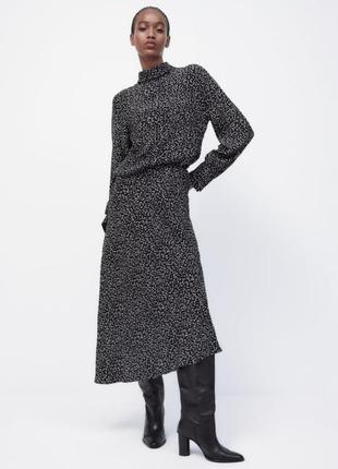 Вискозное платье миди zara