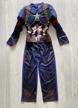 Крутий карнавальний костюм marvel капітан америка 7-8 років