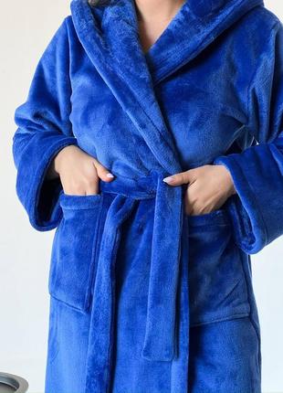 Довгий жіночий махровий халат багато кольорів2 фото