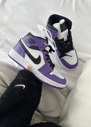 Nike air jordan retro 1 high «purple court» fur