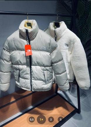 Зимова куртка the north face двустороння2 фото