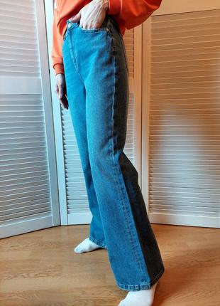 Джинсы светло синие  клеш росклешенные джинсы на высокой талии посадке  denim co8 фото