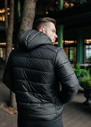 Зимова базова чоловіча куртка спортивна зимняя мужская куртка пуховик nike6 фото