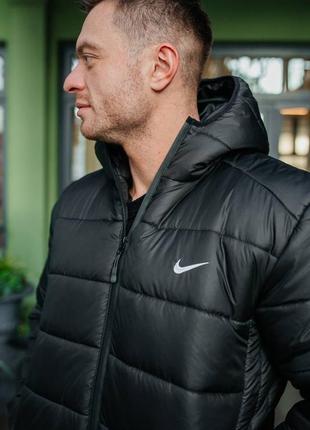 Зимова базова чоловіча куртка спортивна зимняя мужская куртка пуховик nike9 фото