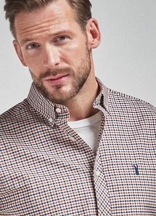 Нова чоловіча сорочка у клітинку next розмір 46