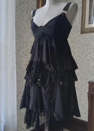 Черное маленькое платье с кружевом в стиле рок энд ролл2 фото