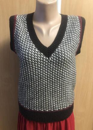 Жилет вязаный с шерстью/ альпакой
