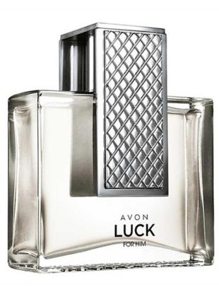 Туалетна вода чоловіча avon ейвон luck для нього 75 мл, 06248