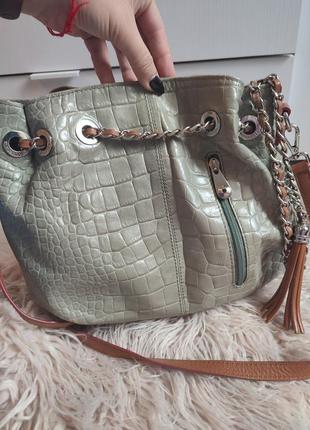 Суска кожа кожажа кожажажа сумочка кожа cross body кроссбоды6 фото