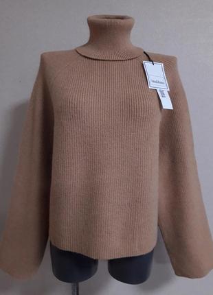 Модный,стильный,мега-качественный,просторный теплый,толстый свитер-разлетайка,в рубчик2 фото