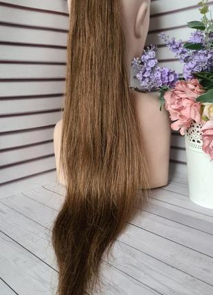 Коса хвост шиньон 100% натуральный словянский волос.9 фото