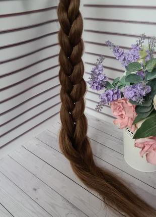 Коса хвост шиньон 100% натуральный словянский волос.