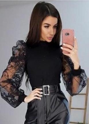 Гольф с объемными рукавами