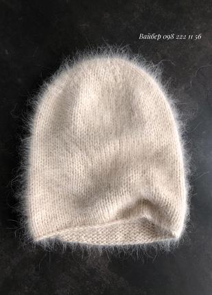 Шапка бини ангора пух норки