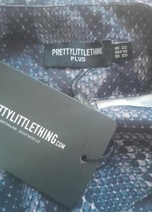 Крутая юбка на запах в змеиный принт большого размера prettylittlething6 фото