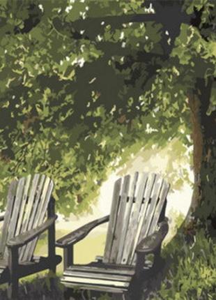 Картина за номерами "комфорт під деревом", в термопакеті 40*50см, тм стратег, україна