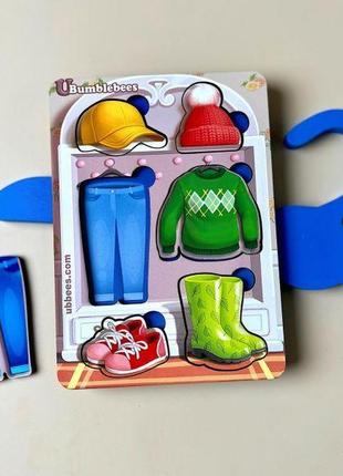Пазл "одежда-1" фон з підказкою, планш. см, тм ubumblebees, україна