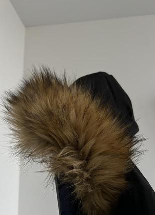 Зимний длинный черный пуховик6 фото