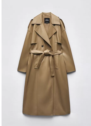 Тренч из искусственной кожи zara🥰