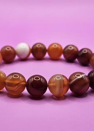 Браслет із натурального каменю сердолік