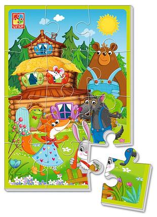 М'які пазли  а5 малюк зможе "теремок", укр., пак. 24*16см, тм vladi toys, україна
