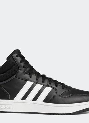 Оригинальные мужские ботинки adidas hoops 3.0 mid  43.5 (9uk) 27.5 см cblack/ftwwht/gresix