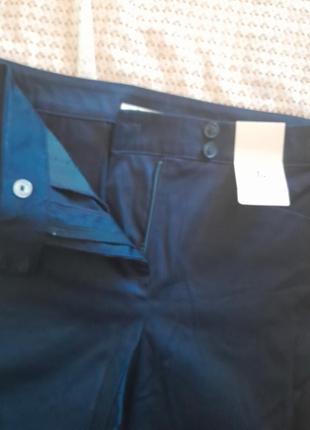 Стильные базовые темно - синие укороченные брюки tu7 фото