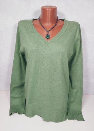 Жіночий пуловер ддемпер кофта кольору хакі 46 розміру
