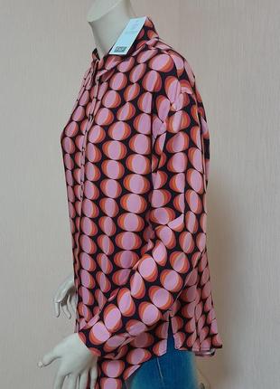 Шикарна віскозна сорочка/блузка з яскравим принтом f&amp;f made in turkey з биркою4 фото