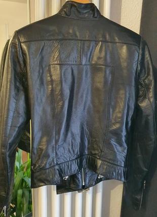 Куртка из кожи ягнёнка. итальянский премиум сегмент. размер xs-s8 фото