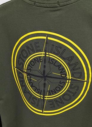 Брендовий чоловічий світшот  в стилі stone island якісний з патчем стон айленд2 фото