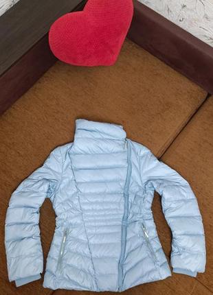 Женская короткая пуховая куртка косуха underact1 фото