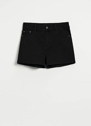 Чорні джинсові шорти розпродаж з високою посадкою у стилі zara