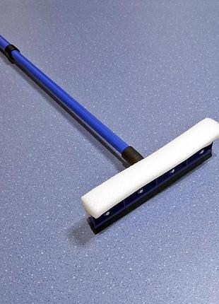 Швабра для мытья окон 78 см телескопическая выдвижная + резиновая щетка для стекла