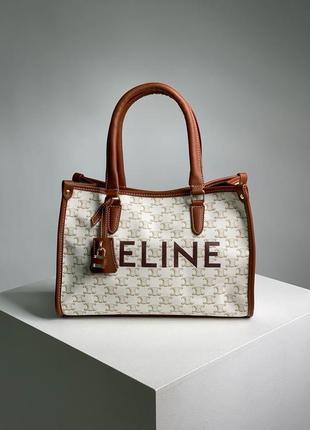 Вмістка сумка шопер celineна кожний день жіноча текстиль селін повсякденна3 фото