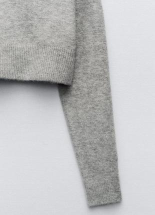 Трикотажний светр zara бомбер кофта лонг3 фото