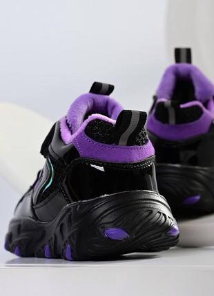 Зимние кроссовки для девочек фиолетовый5 фото