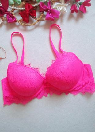 Шикарный формованный бюстгальтер пуш ап с кружевом primark 🌺💜🌺