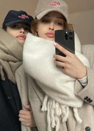 ❄️обʼємний теплий зимовий шарф дреди ❄️