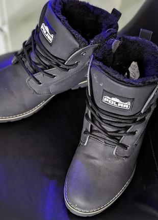 ❤️🥾зимові чоботи з хутром🔥замшеві черевики шкіряні чоботи демісезонні зимние ботинки с мехом7 фото