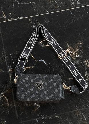 Guess the snapshot bag сумка эко кожа люкс качество беж черная коричневая5 фото