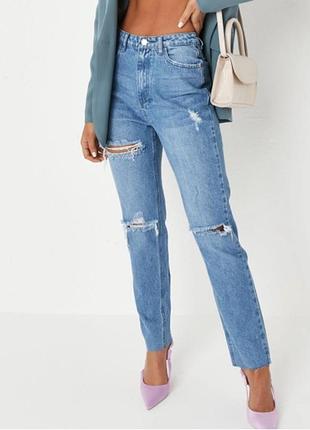 Нові мом джинси з рваностями missguided