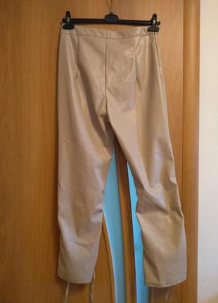 Модные тепленькие кожаные pu штаны. размер 12-1410 фото
