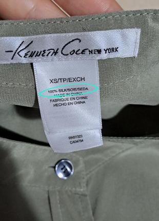 100% шёлк фирменная шелковая блузка с накладными карманами шовк6 фото