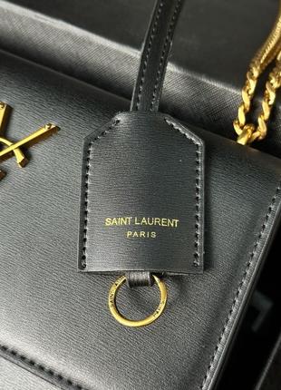 Yves saint laurent сумка кожа люкс черная фурнитура золотая6 фото