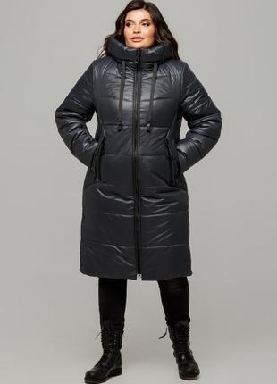 Зимове пальто прямого силуету