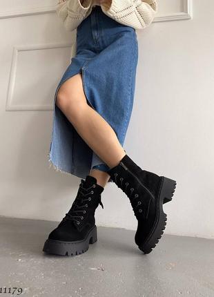 Замшевые ботинки,зимние ботинки,женские ботинки8 фото