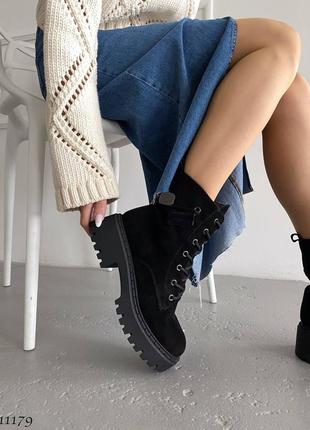 Замшевые ботинки,зимние ботинки,женские ботинки2 фото